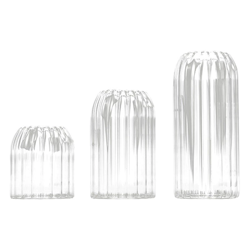 Креативный вертикальный узор Прозрачная стеклянная ваза Продукты Гидропонные растения Аквариум Свет Роскошный дом Ваза для гостиной Украшения