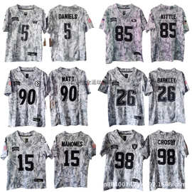 童装老鹰队橄榄球服酋长队刺绣球衣钢人队美式橄榄球训练服49人队