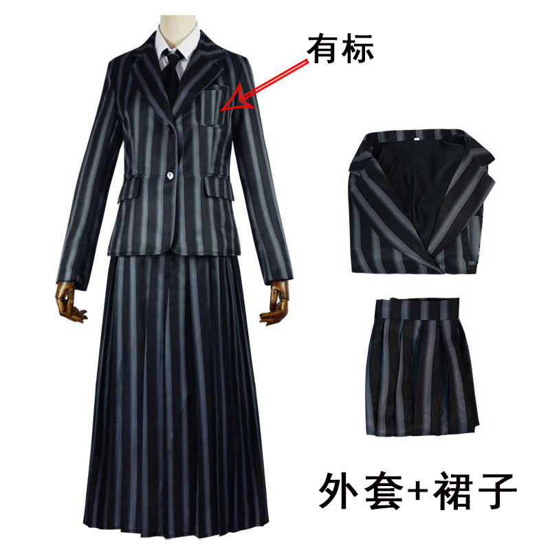 アダムズ一家cos美劇水曜日wednesday女子制服コスプレ同服スーツ|undefined