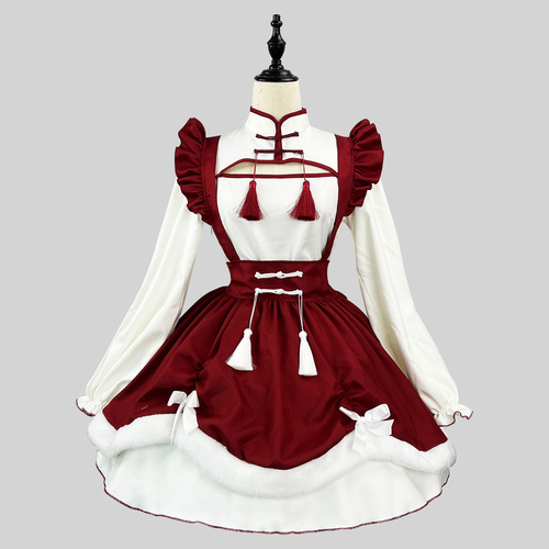 Original cross-border Amazon New Year Lantern Festival LOLITA performance maid costume Internet celebrity cross-dressing boss cross-dressing