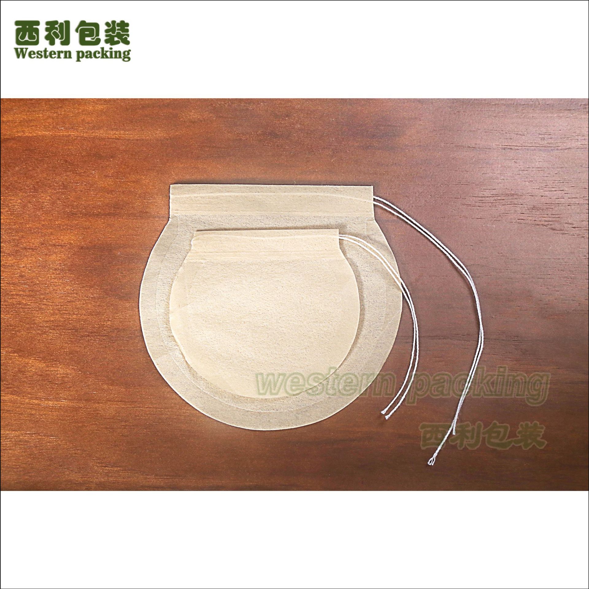 无漂白滤纸茶包袋一次性茶叶泡花袋圆形滤纸抽线茶包袋制定