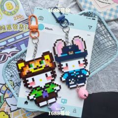 漫画ニックジュディピクセルペンダントアクリル甘いガーリーハート学生スクールバッグペンダントカップルキーホルダー