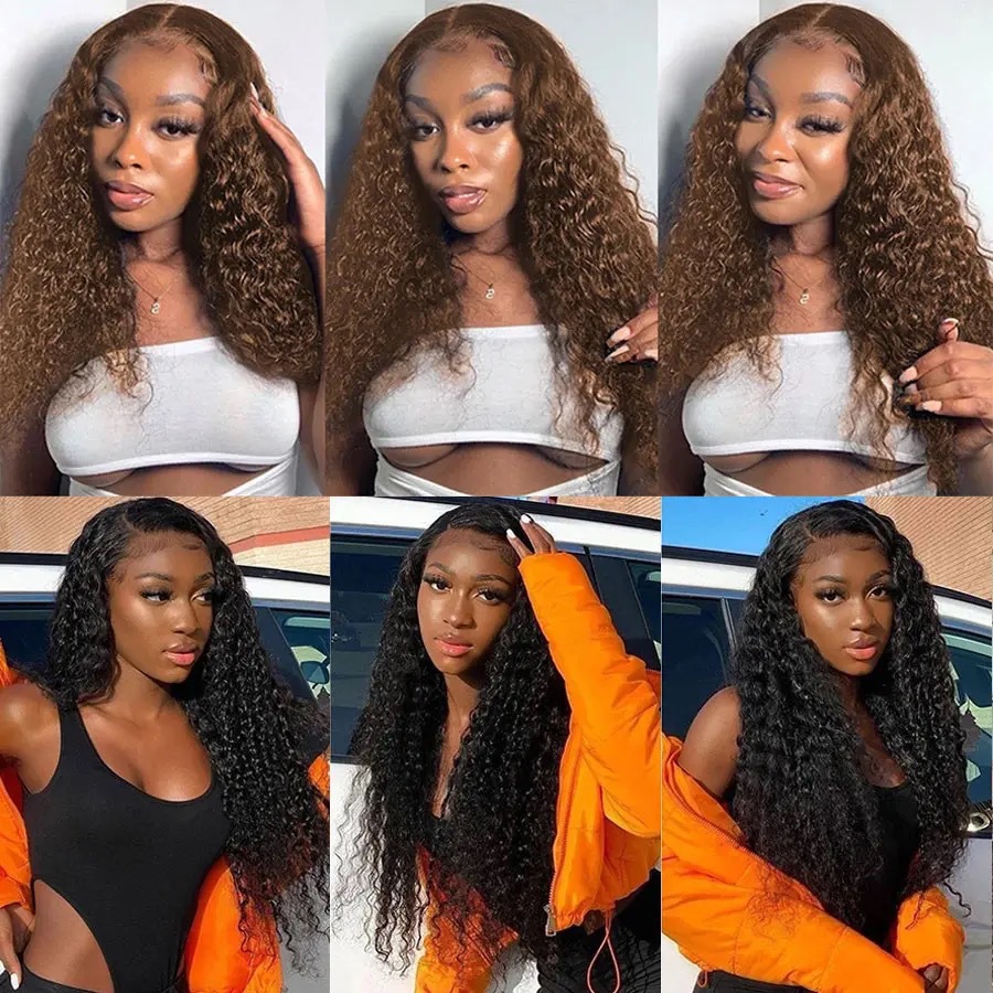 Ex pelucas de encaje mujeres negras europeas y americanas venta caliente pelucas de cabello humano en stock