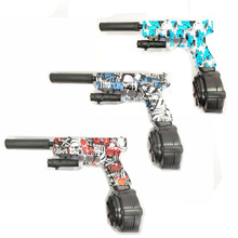 跨境TikTok亞馬遜電動連發回膛格洛克軟彈槍手自一體沙漠之鷹玩具