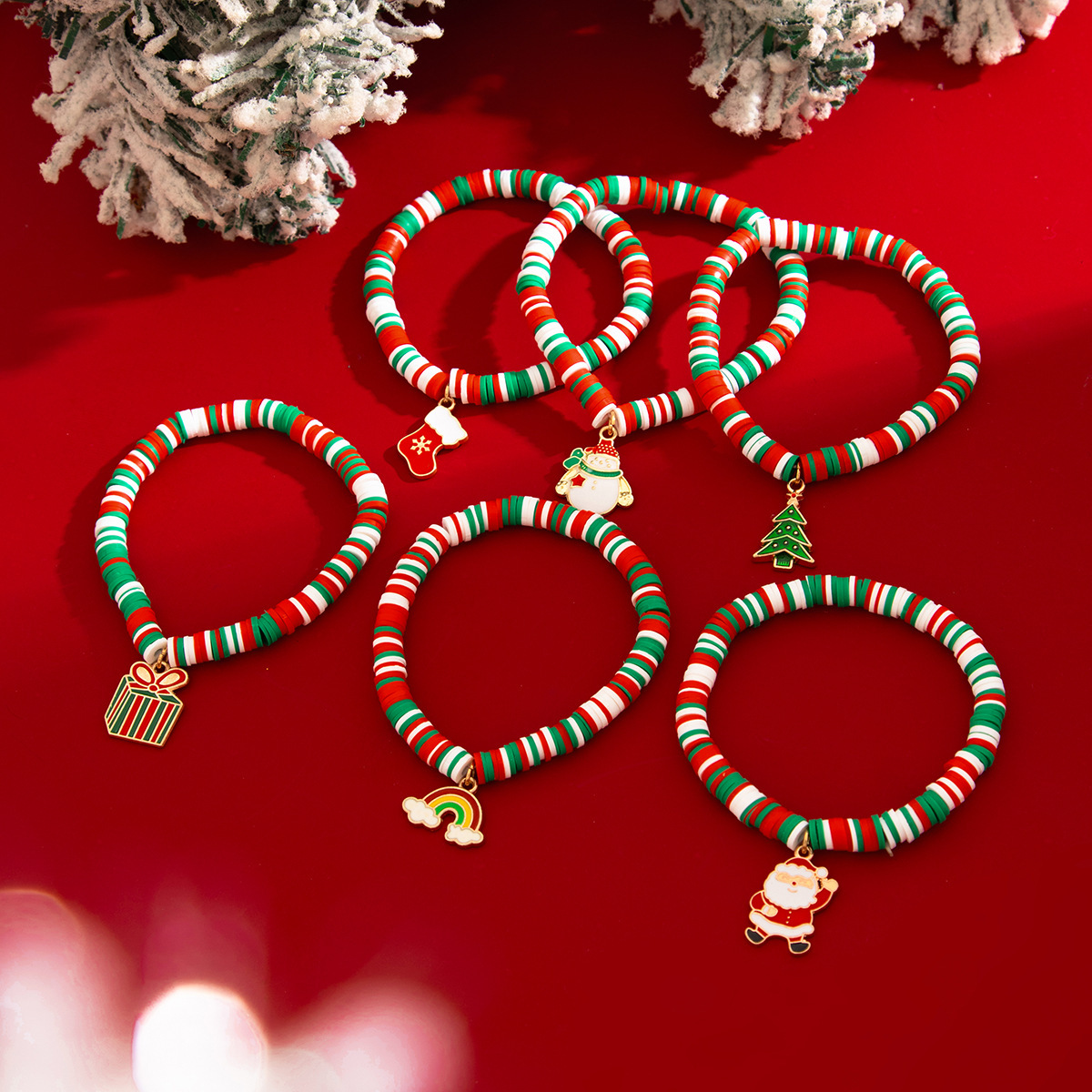 47g Weight Christmas Festival Women's Gender Cute Style Cute Beaded Bracelets Wholesale 15