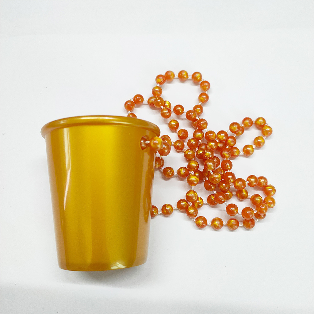 Collar terminado de carnaval irlandés con cuentas redondas de plástico de colores accesorios de fiesta venta al por mayor