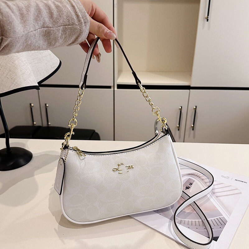 Koujia 新しいレディースバッグ teri25 脇の下バッグクラシック老眼ファッションショルダークロスボディポータブル麻雀バッグ三日月バッグ|undefined