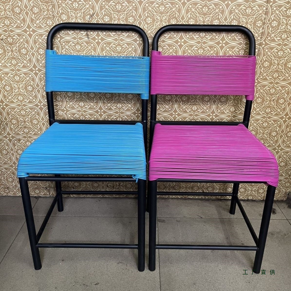 Breathable and Cooling Chair with Backrest and Lumbar Support for Sewing Machine, Suitable for Long Sitting in Garment Factories