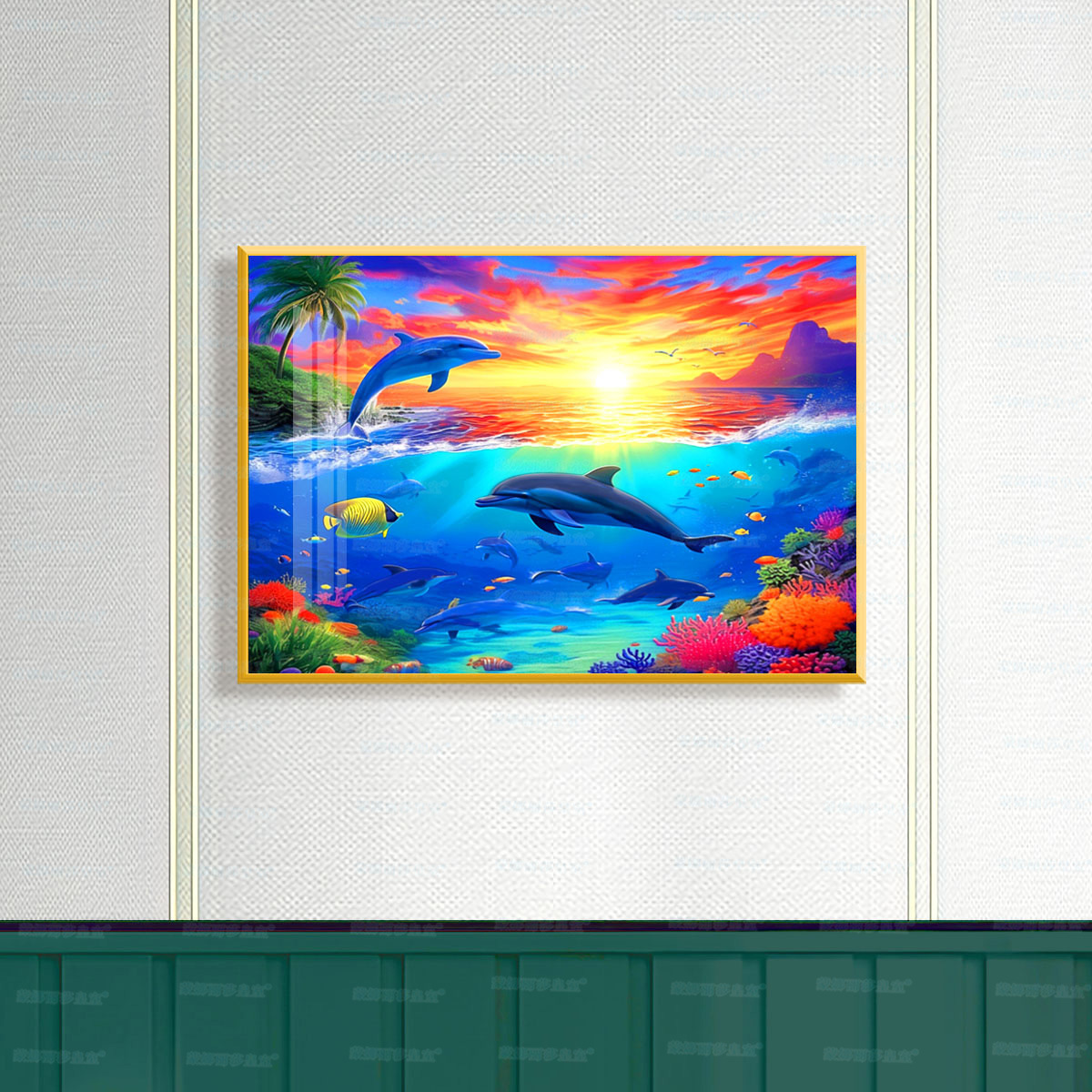 Mona Lisa Real mundo submarino de bordado cruzado nuevo estilo de animales marinos sueños estética sala de estar bordado a mano image 4