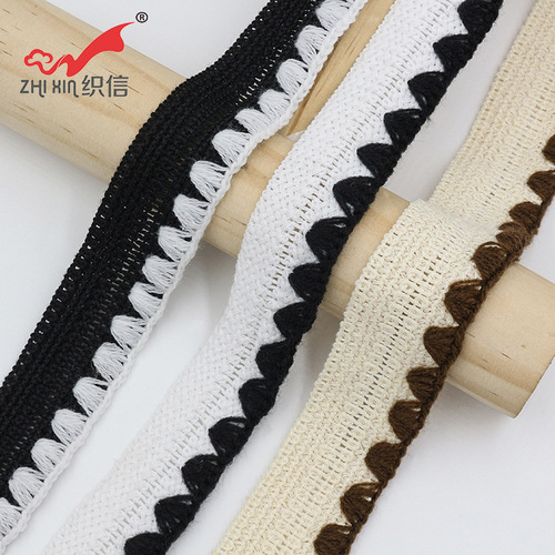 Ladies' small orchid-style, cotton-linened, beaded shell-shaped, fluffy yarn edge trim, lace clothing collar and cuffs, accessories, hats, and auxiliary materials