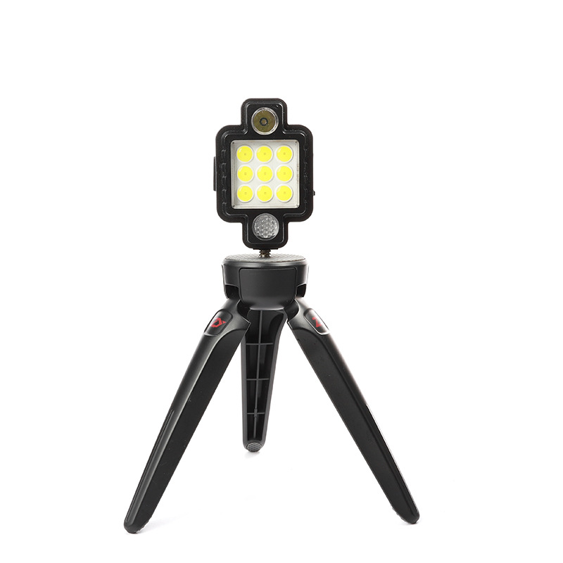 Nuevo transfronterizo al aire libre fuerte luz LED faro al aire libre luz de conducción USB carga noche luz brillante aleación de aluminio cabeza