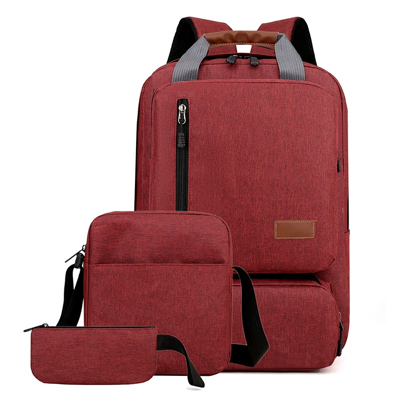 Backpack, set, travel bag for men and women, laptop for elementary school students, for import, 3 piece set, business version, wholesale