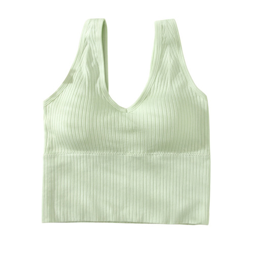 881 Four Seasons Style Threaded Big U Beautiful Back Wrapped Chest Tube Top Sexy Broad Shoulder Seamless Sleeping Bottoming Sports Bra for Women