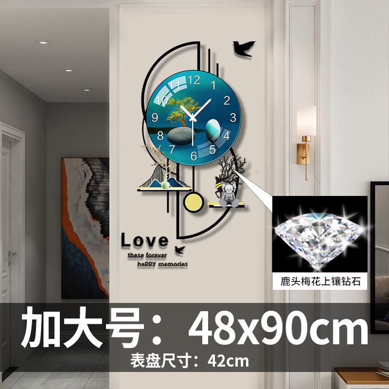 Reloj de arte, reloj, reloj de pared, sala de estar, hogar, moda, decoración de lujo ligero nórdico creativo, reloj simple, reloj de cuarzo en la pared