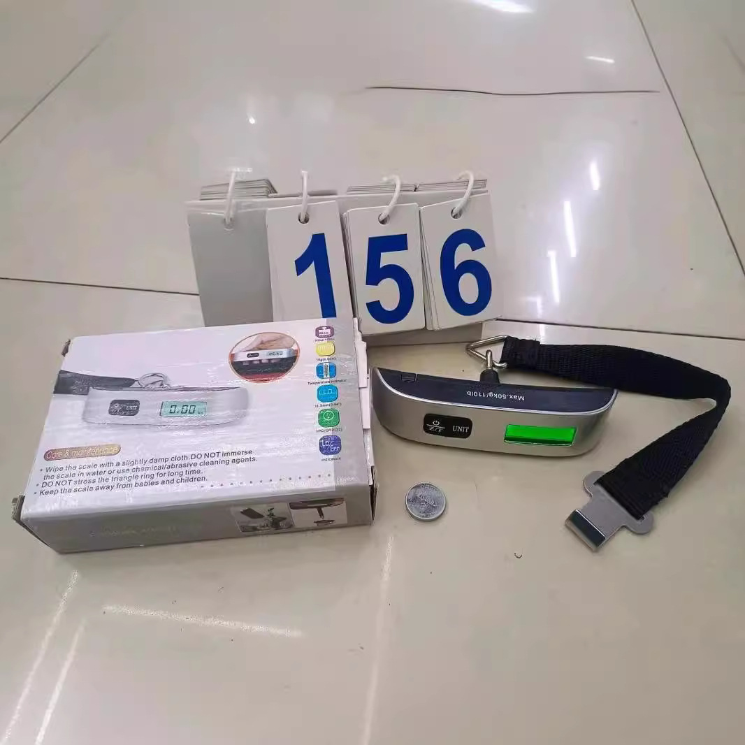 Escala electrónica en forma de T Escala de equipaje portátil Escala electrónica de tela Escala de mano Escala de viaje 50kg