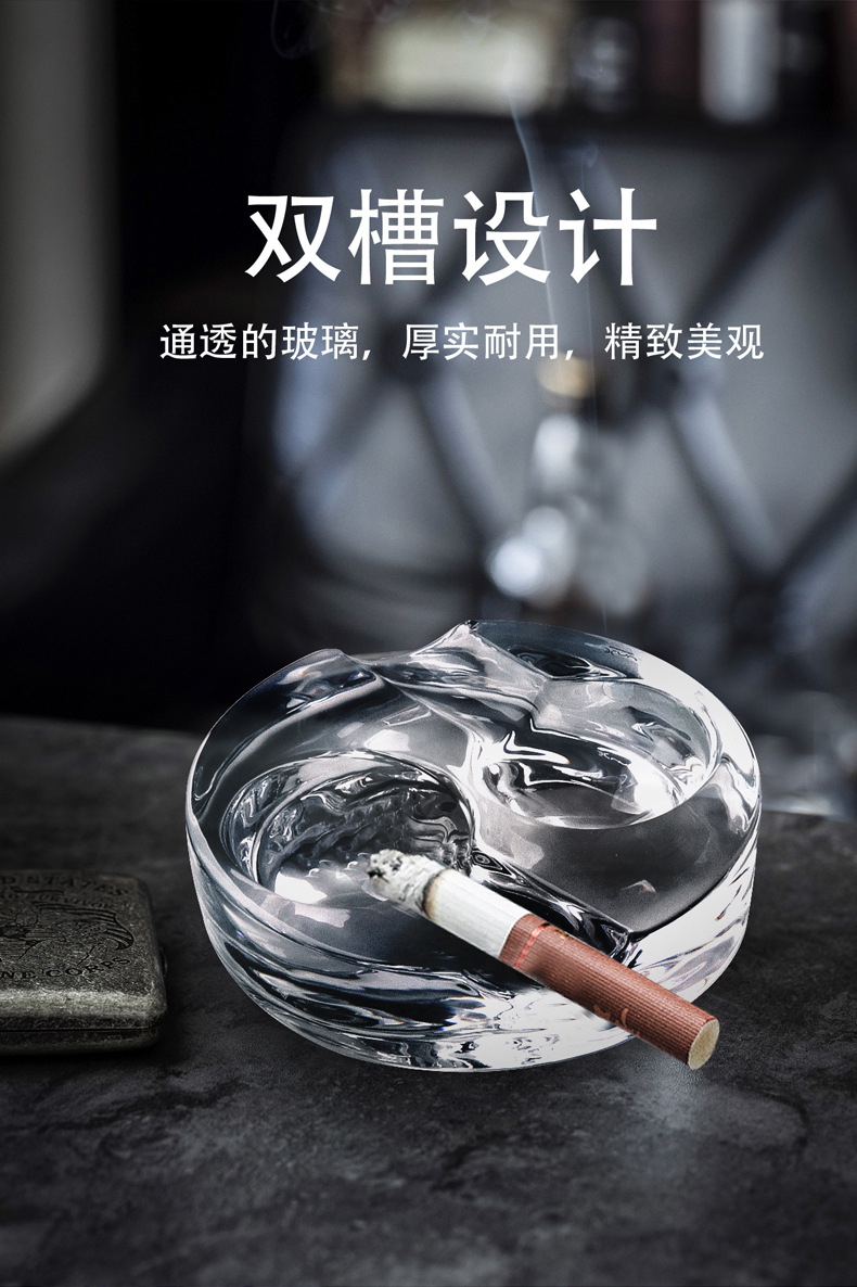 Turkey Crystal Glass Ashtray Creative Personalized Multi-functional European-style Home Living Room Coffee Table Decoration Ashtray
