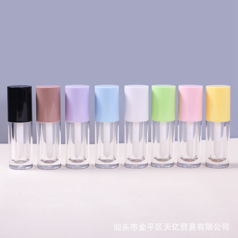En stock envío gratuito de gran capacidad sub-botella 6ml tubo redondo cabeza de cepillo grande esmalte de labios brillo de labios tubo vacío material de embalaje tubo corrector
