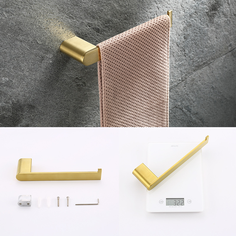 跨境金色304不锈钢浴室置物架卫生间毛巾架洗手间毛巾杆卫浴挂件