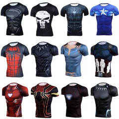 メーカー直供2019新型3dtシャツ半袖男性対外貿易tシャツ英雄連盟黒豹運動レオタード
