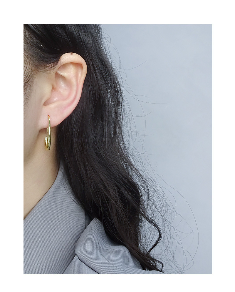 6g Weight Earrings Classification 1 Pair Quantity Daily Occasion 1 Pair 925 Sterling Silver Solid Color Earrings