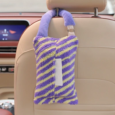 Decoration – Car tissue box/set - 181-purple-yellow-twill-2416cm