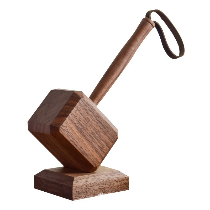 Abrebotellas de decoración creativa para el hogar color nogal, destornillador de cerveza, abridor de botellas en forma de martillo para el hogar personalizado