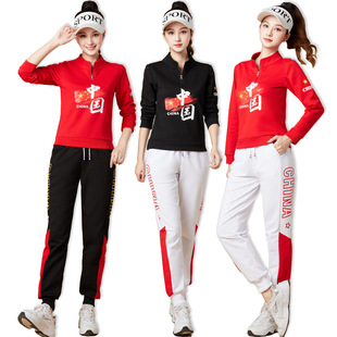 Luo Shen square dance clothing new sports suit autumn and winter Chinese style sweater fitness dance clothes team dancing exercise
