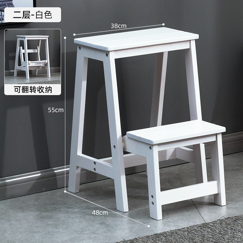 实木梯子家庭家用梯折叠梯室内梯凳可当椅子多功能两用梯楼梯步梯|undefined