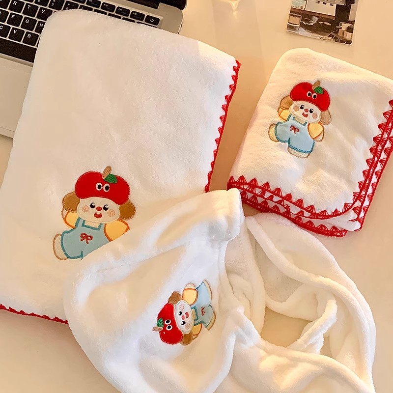 Linda toalla de baño de oso para mujer, absorción de agua, secado rápido, baño en casa, toalla para el hogar, toallita para el cabello para adultos, sombrero de tres piezas para el cabello seco