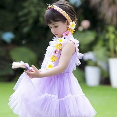 New Snow White Dress Cinderella Princess Dress Long Hair Princess Net Dress Ice and Snow Dress Halloween