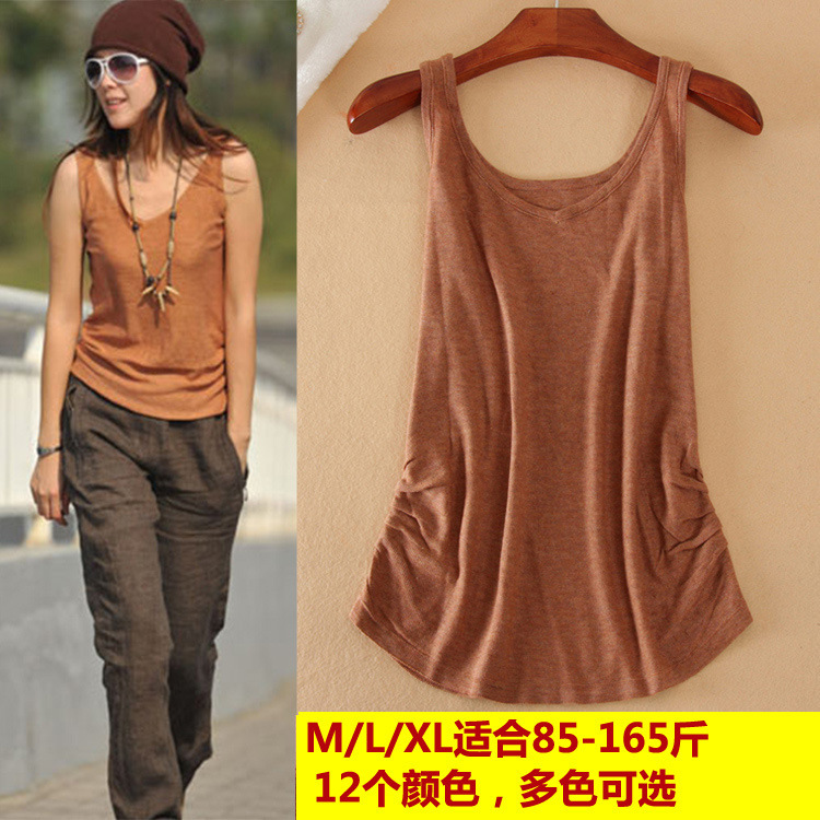 2026 Summer Camisole for Women, Plus Size Loose Knit Top, Mid-Length Base Shirt for Plus-Size Women, Thin Backless Style for Spring and Autumn