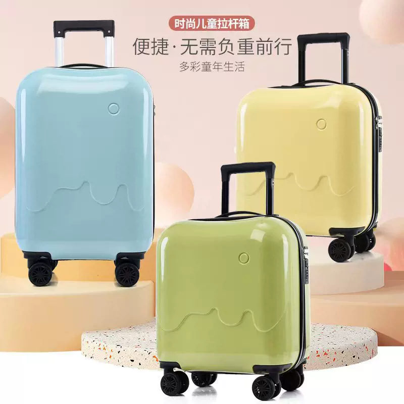 高颜值纯色行李箱18寸20寸轻便登机旅行箱万向轮密码锁拉杆箱批发