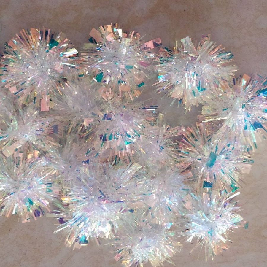 全亮白色幻彩纸切成亮片片绕成卷轴透明镭射银碎纸条深古铜箔片