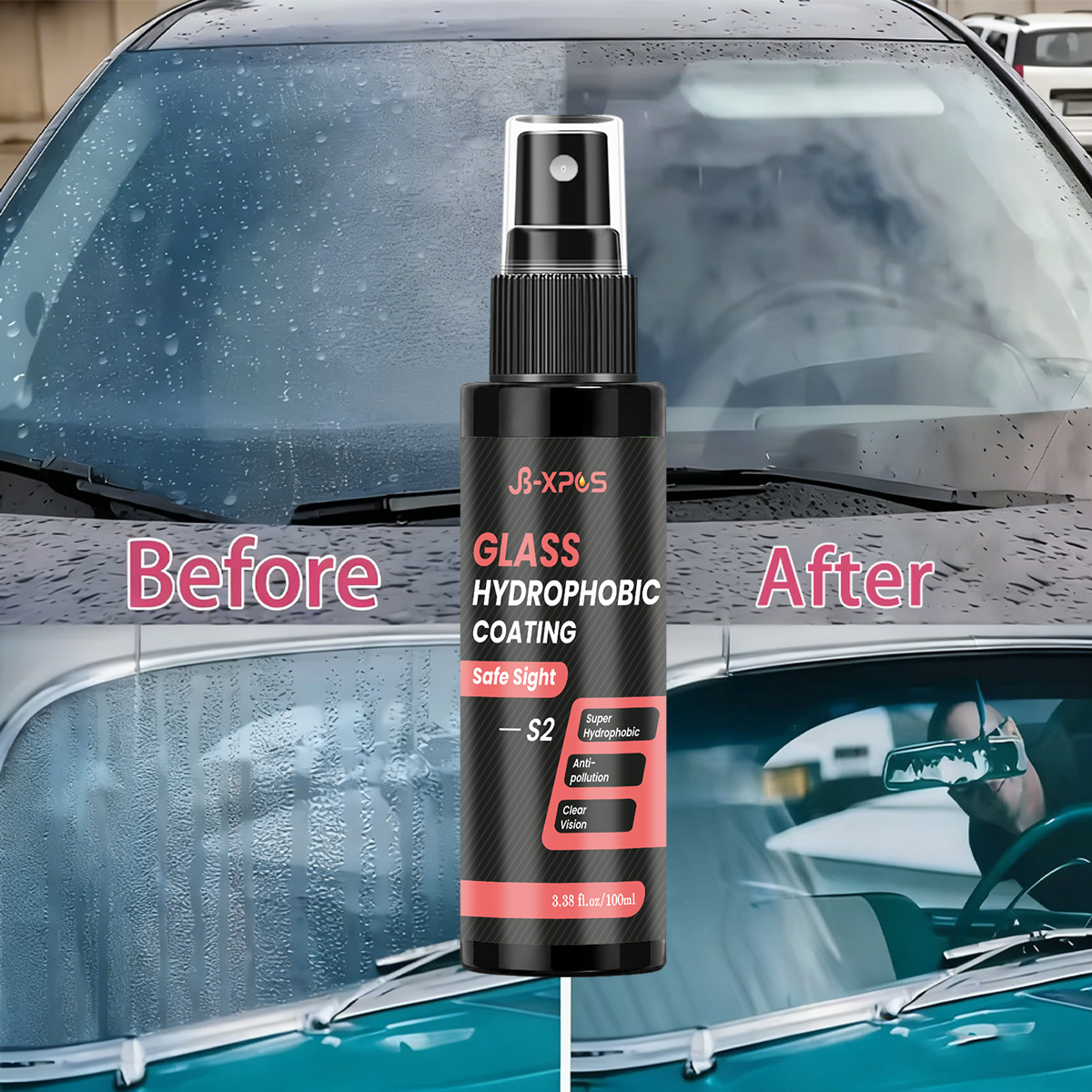 YT203 Car Glass Anti-Fog Agent is exclusively for cross-border supply, designed for rearview mirrors and car windows to prevent fogging and rain, and features a hydrophobic coating