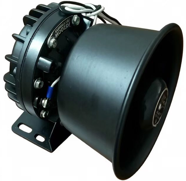 Cross-border 12V car alarm horn 300W high-pitched siren horn with round mouth design for heat dissipation