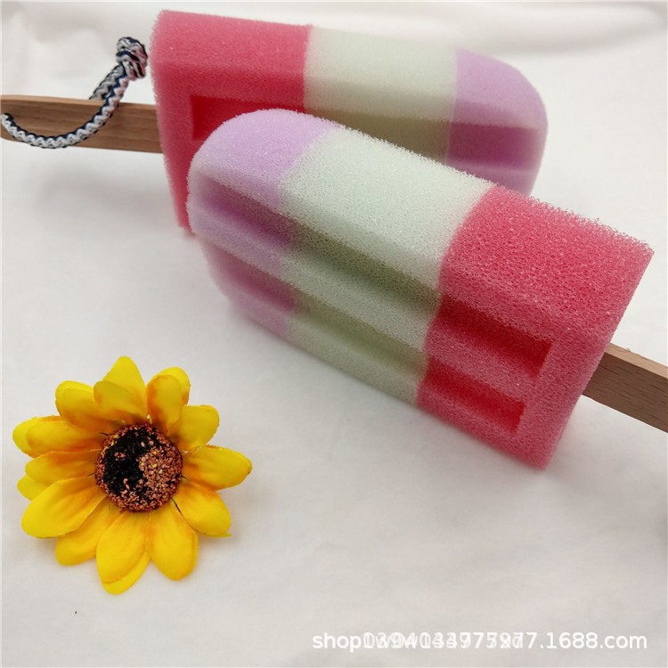 雪糕海绵杯刷高密度可爱沐浴清洁海绵 家用多功能海绵刷 洗碗刷