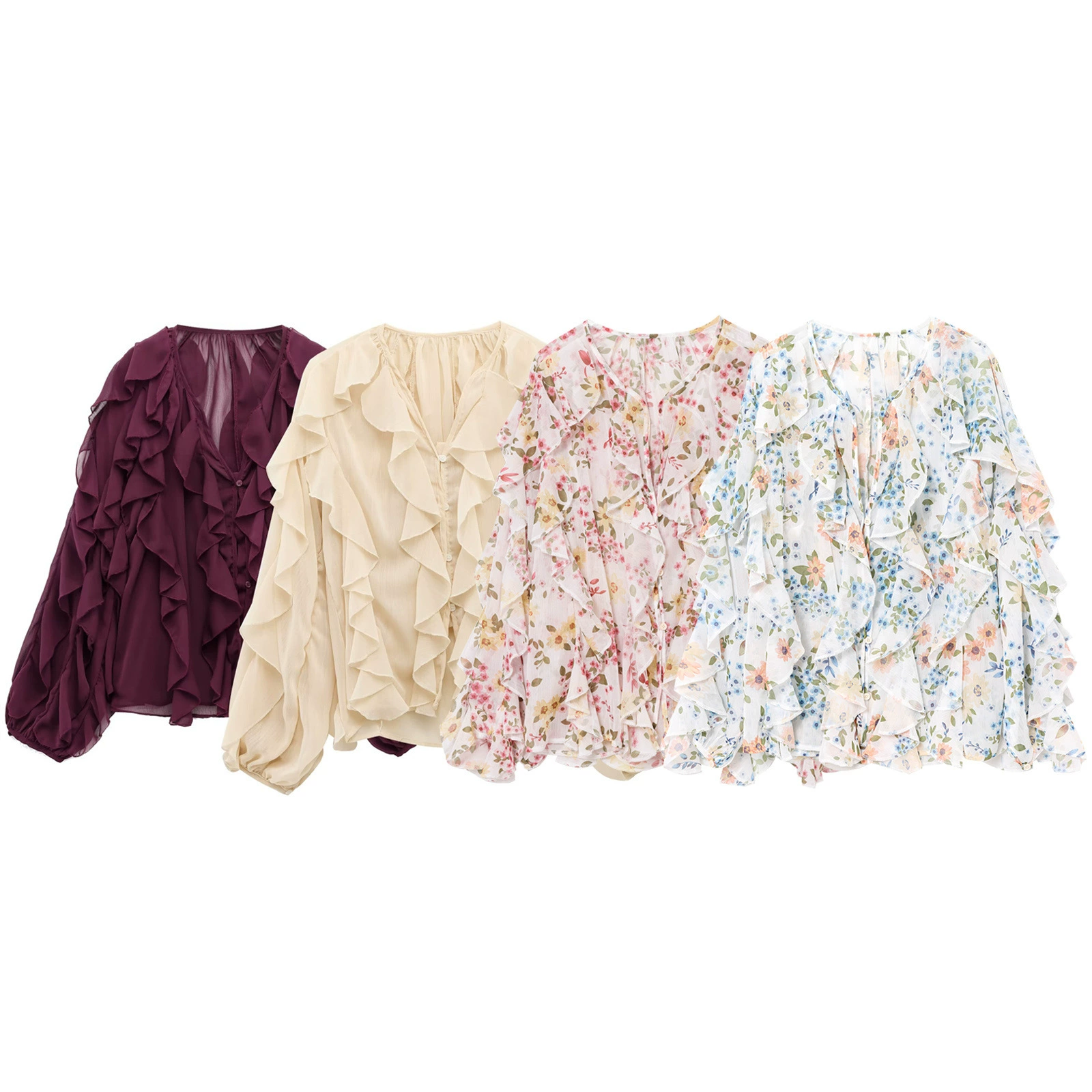 Летняя новинка 2025 года в европейском и американском стиле: модная элегантная рабочая одежда, свободная многослойная декоративная рубашка PB&ZA