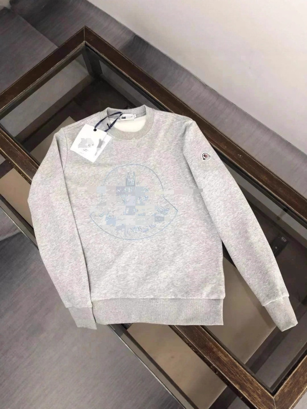 跨境货源秋冬季纯棉MK刺绣标印花圆领卫衣男女同款情侣宽松长袖|undefined