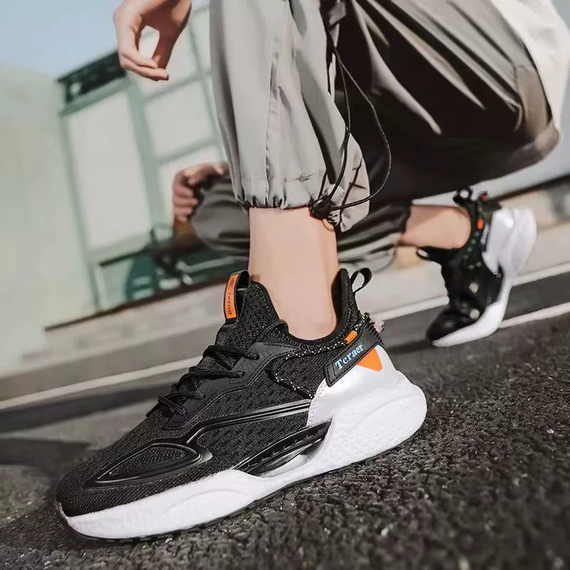 Новые мужские спортивные кроссовки 2025 года, легкие ультрадышащие кроссовки из тканого материала, удобные амортизирующие мужские кроссовки (dad shoes), мужская экспортная модель