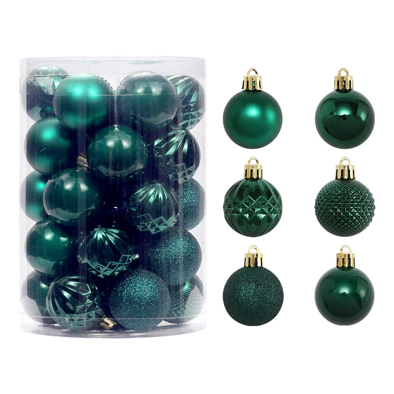 Подарочная ёлочная игрушка комплект, 34 шт, 4 см, assorted colors and finishes