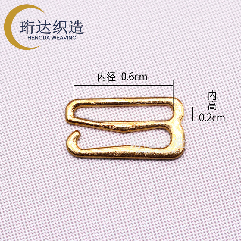 9 hebillas de Goma de 0,6 cm de diámetro interior (oro) / grano