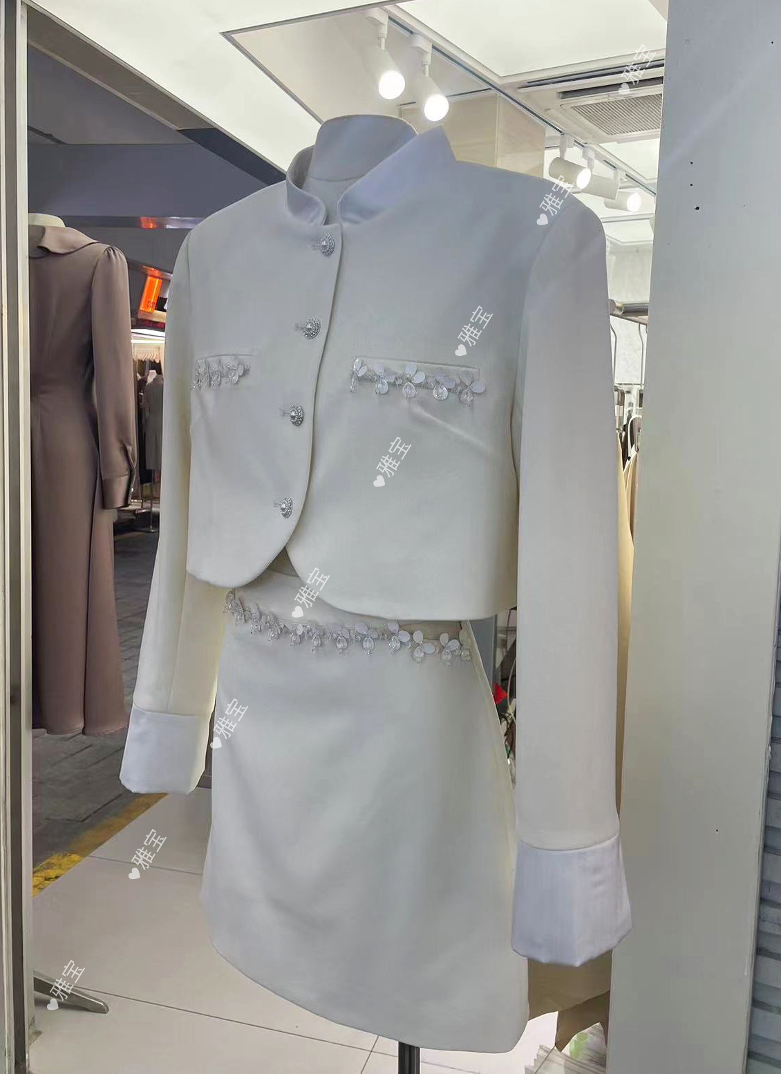 重工手工手缝黑白钉珠亮片花朵小香服装辅料DIY口袋装饰花边