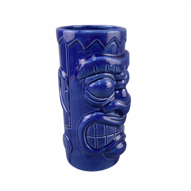 Barra americana Tiki taza hawaiana taza de cóctel de cerámica en relieve Tiki taza Zombie Copa transfronteriza en stock