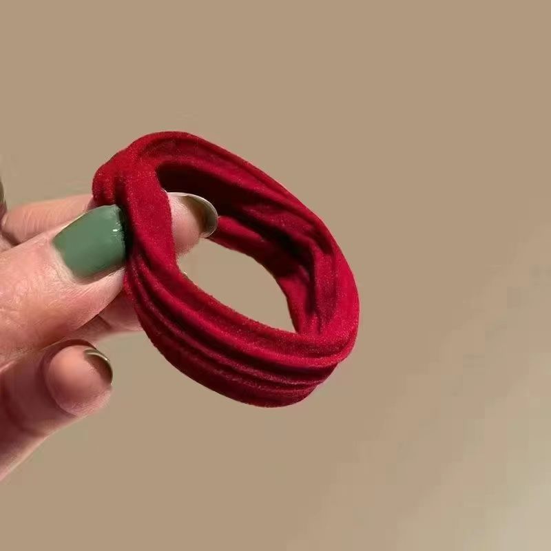 Aite puede manejar este accesorio de cabello de hermana del noreste de la marea nacional de la gran flor del anillo de cabello de intestino cuerda de cabeza de alta sensibilidad al cabello