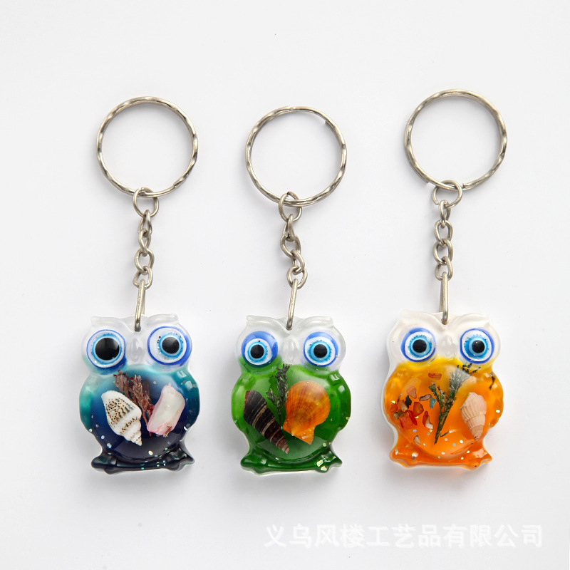 Llavero con conchas y estrellas de mar, recuerdo creativo de playa, venta directa de fábrica