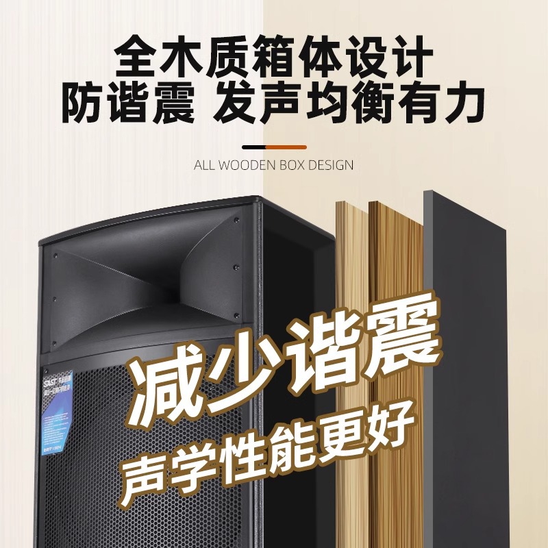 先科广场舞音响专业户外演出移动K歌音箱带无线话筒移动拉杆音响