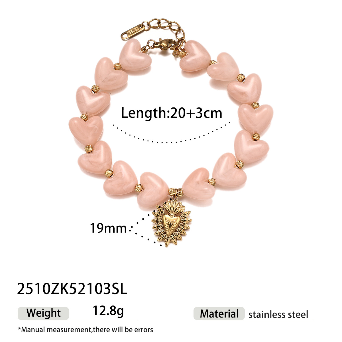 Tiana Europa y América collar de acero de titanio lujo ligero nicho amor acrílico cuentas collar de clavícula de acero de titanio mujer no desvanecerse image 7
