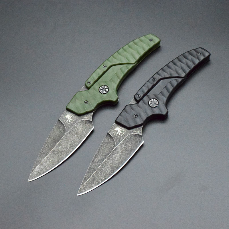 亚马逊热销-微技术户外便携二合一变形手刺野外防身刀具精美皮套