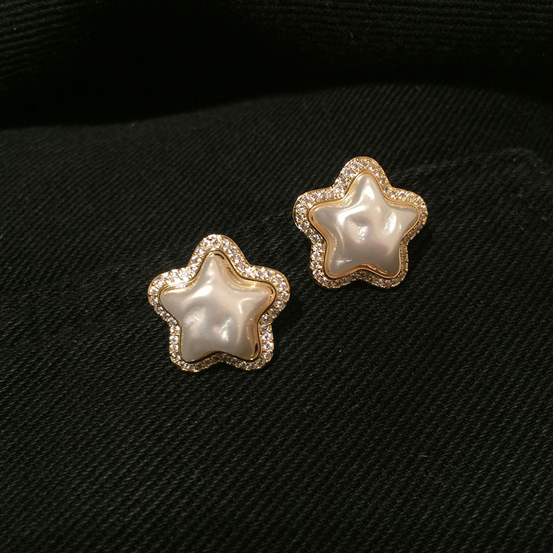 Irregular Star Retro Bump Baroque Earrings display picture 8