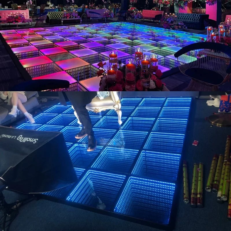 Piso Iluminado LED Efecto Abismo de Vidrio Templado, Magnético para Bares, Pistas de Baile y Escenarios image 3